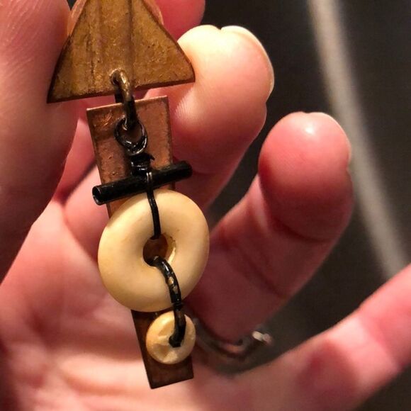 Copper and Metal Earrings Lightweight Handmade - Picture 3 of 8